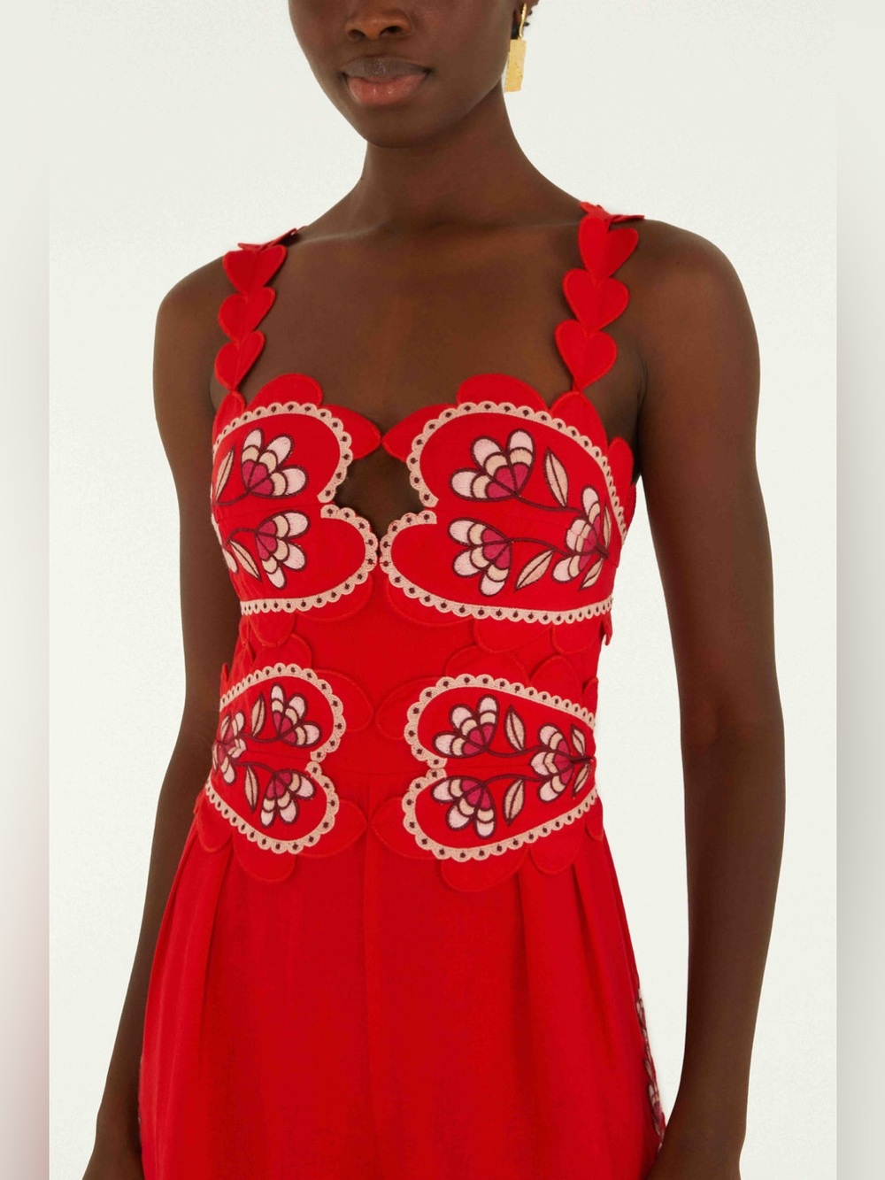 Farm Rio: LOVELY PINEAPPLES
PINK EMBROIDERED Sleeveless JUMPSUIT - Picture 6 of 12